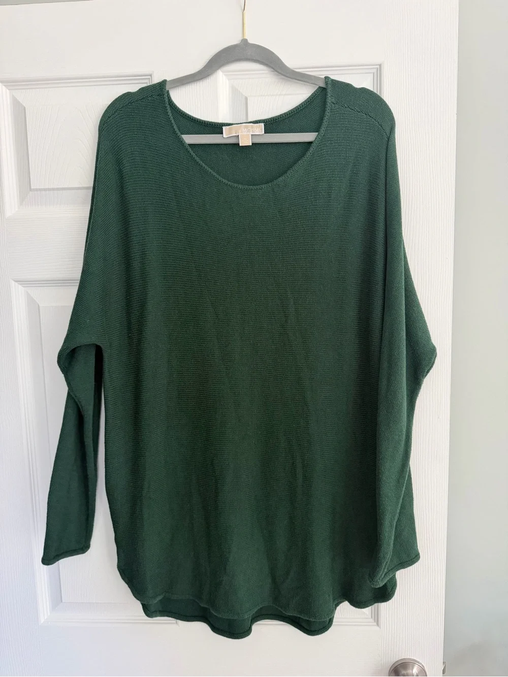Michael Kors Forest Green Long Sleeve Knit Top